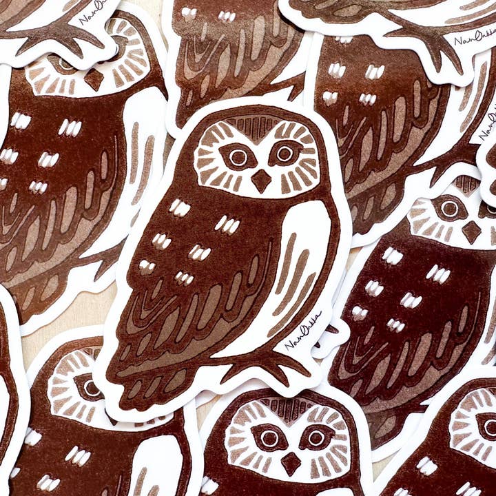 Nan Onkka Prints - Wholesale Sticker - Owl Diecut Sticker1