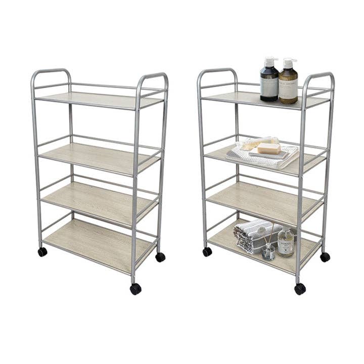 DisplayCanada - Wholesale Free Standing Shelf - LARGE-Utility Wood Shelf Rolling Rack #UR2406S