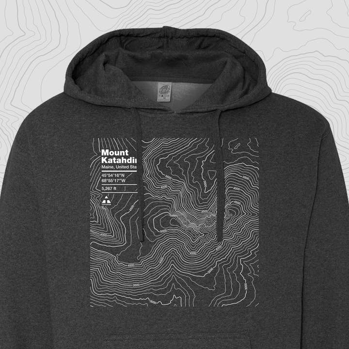 Mount Katahdin, Maine - Hooded Sweatshirt for wholesale by Topogra