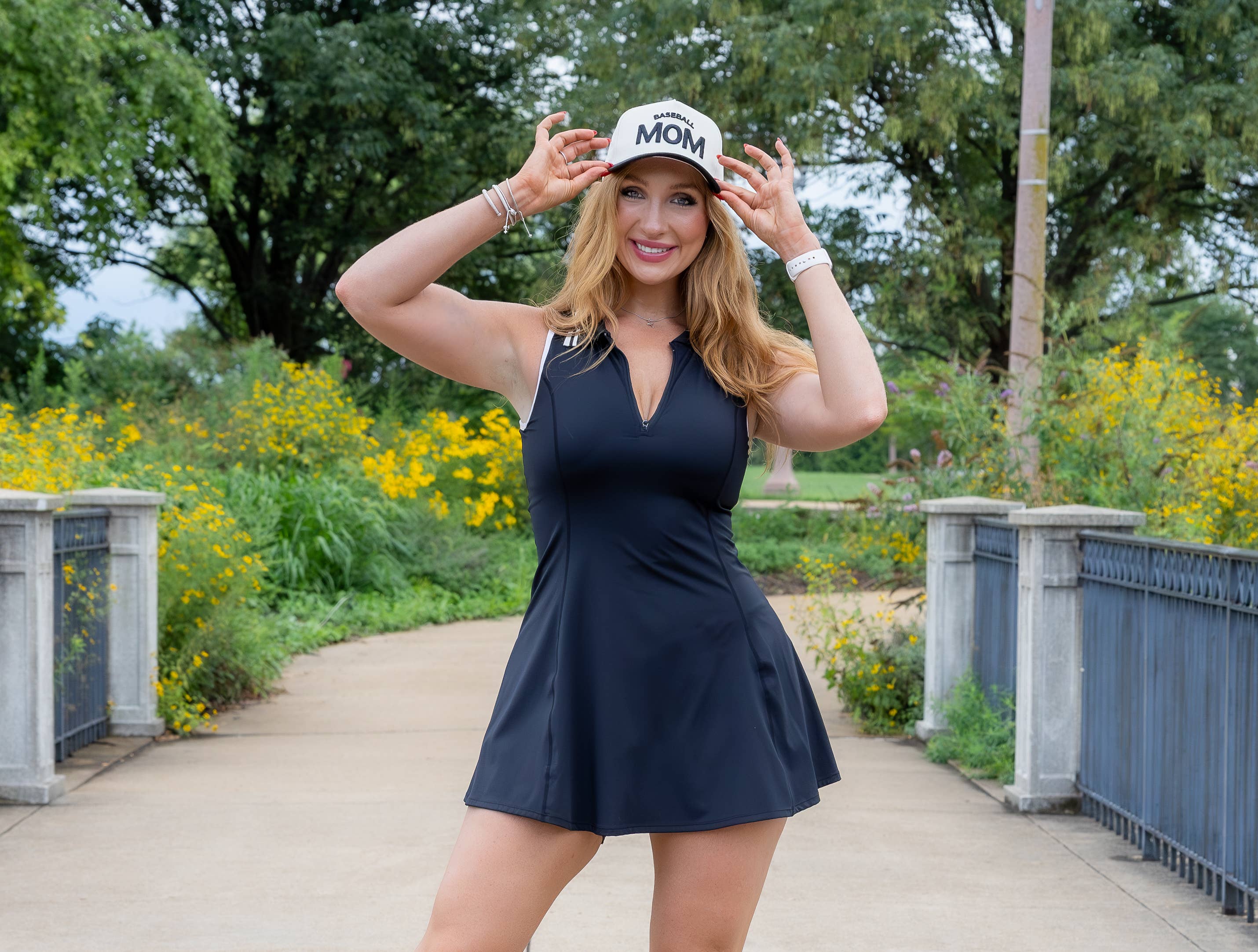 Citizen Row - Wholesale Hat Accessory - Women's - Tan & Black Two-Tone Hat: Baseball Mom1