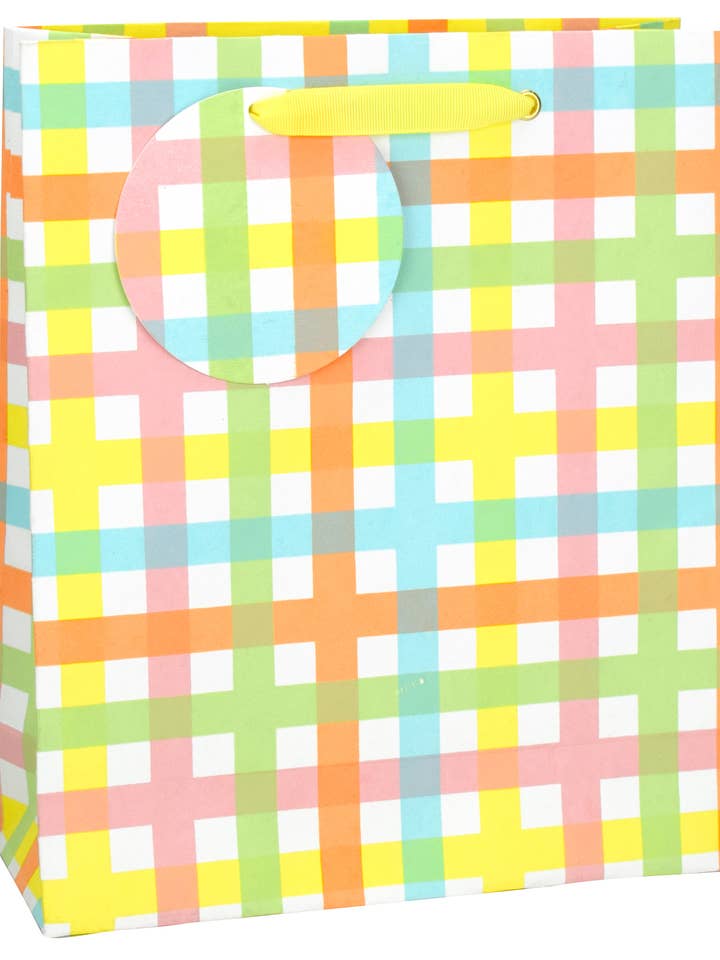 Spring Check Large Gift Bag for wholesale by LoveVivid