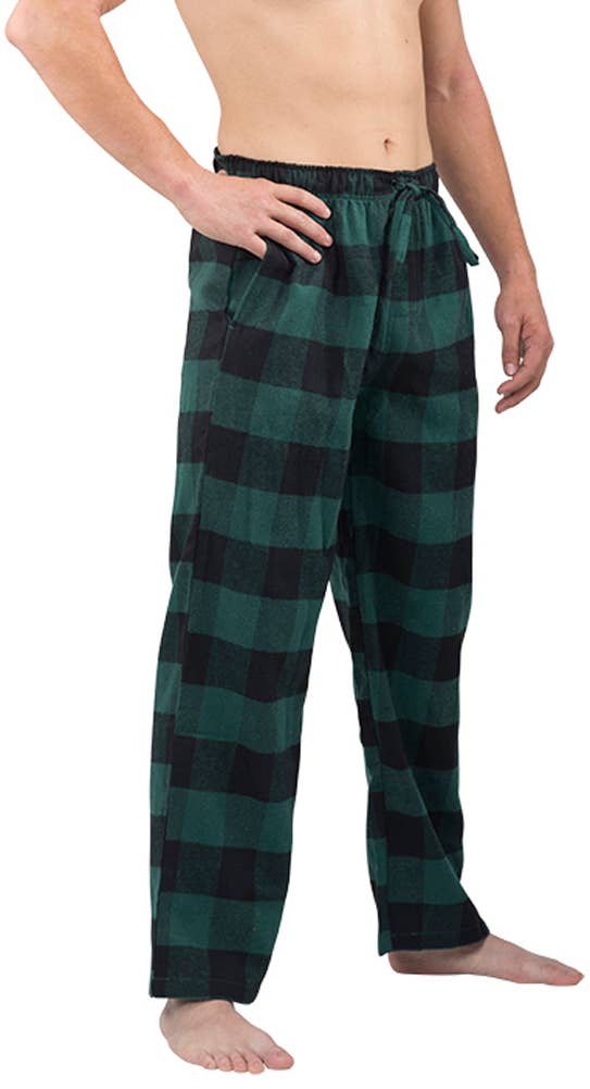 Eastern Off Price - Wholesale Sleepwear Bottom - Men's - Norty Men Flannel Pajama Pant 39976 Green Buffalo Plaid2