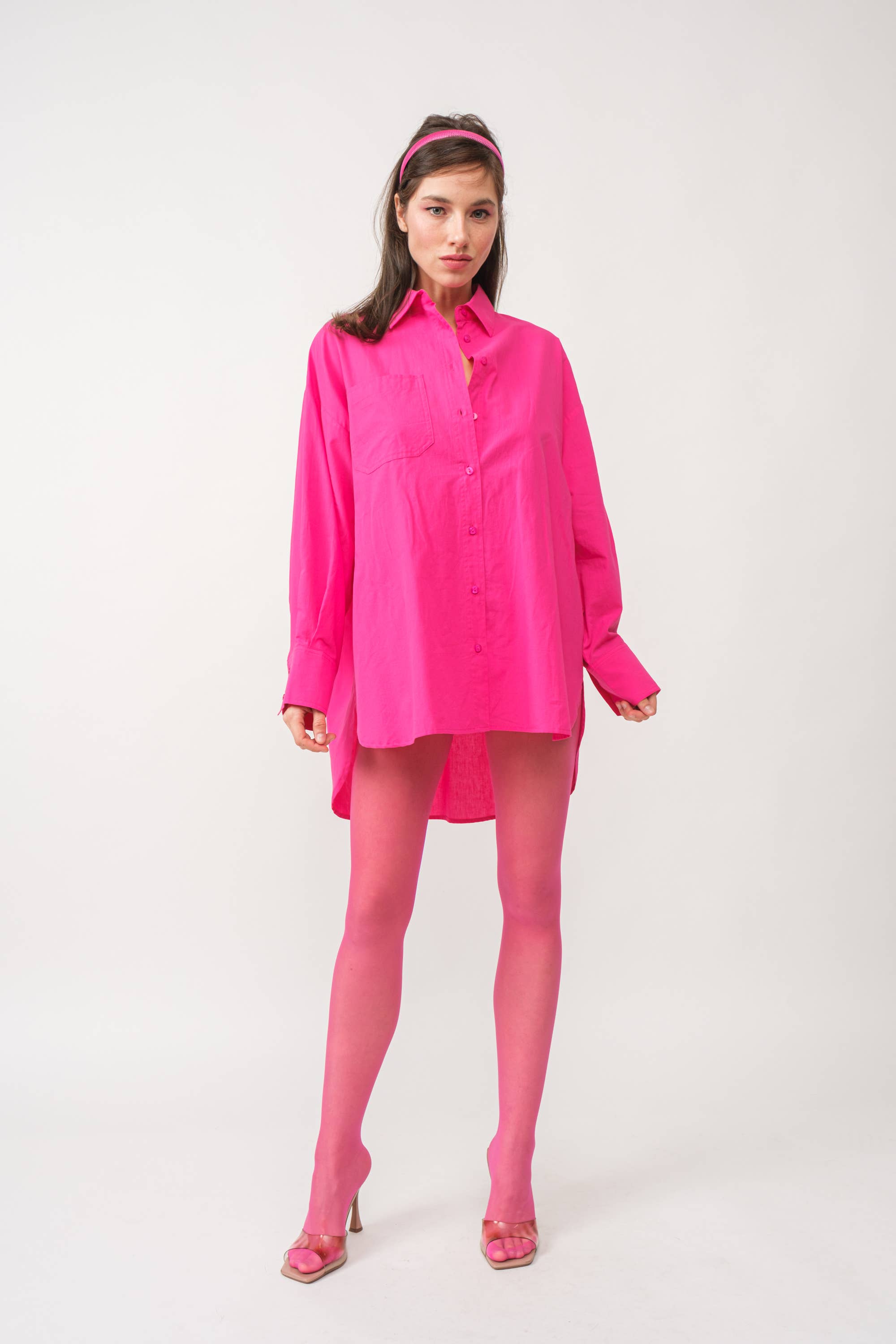 Signature 8 - Wholesale Button Down Shirt - Women's - OVERSIZED SHIRT S1924C2