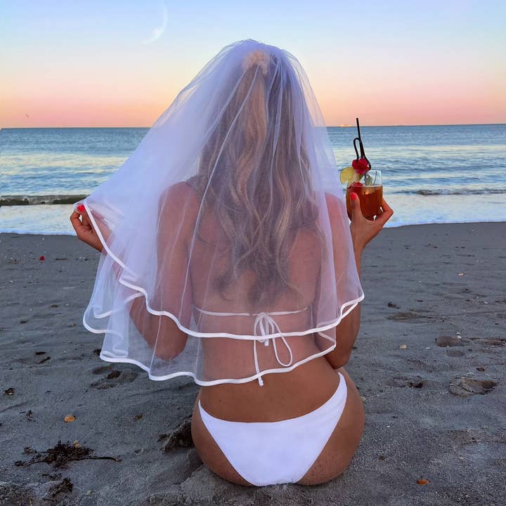 Atventure - Wholesale Veil - Women's - Bridal Wedding veil | Last Rodeo bachelorette bridal shower gift Nashville bachelorette disco cowgirl bachelorette veil short veil curly