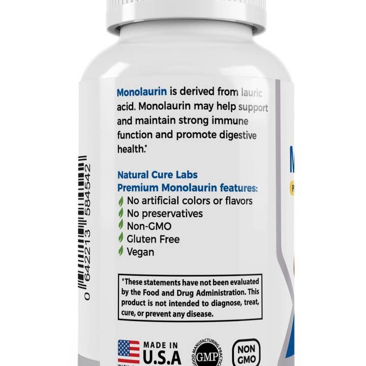 Natural Cure Labs - Wholesale Oral Supplement/Vitamin - Premium Monolaurin 600mg2