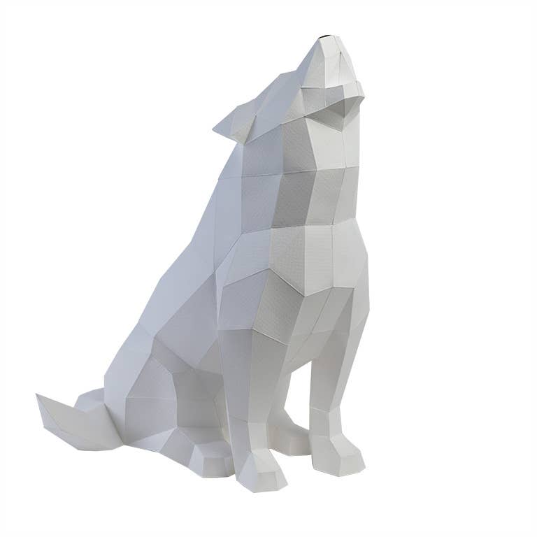 PAPERCRAFT WORLD – Großhandel Bastelset – Wolf 3D PaperCraft Origami Modell, Papierlampe7