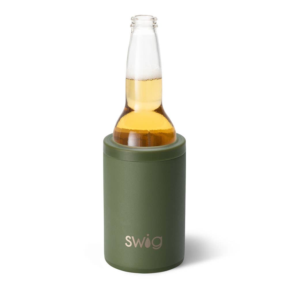 Swig Life - Wholesale Drink Huggers & Koozies - Olive Can + Bottle Cooler (12oz)1