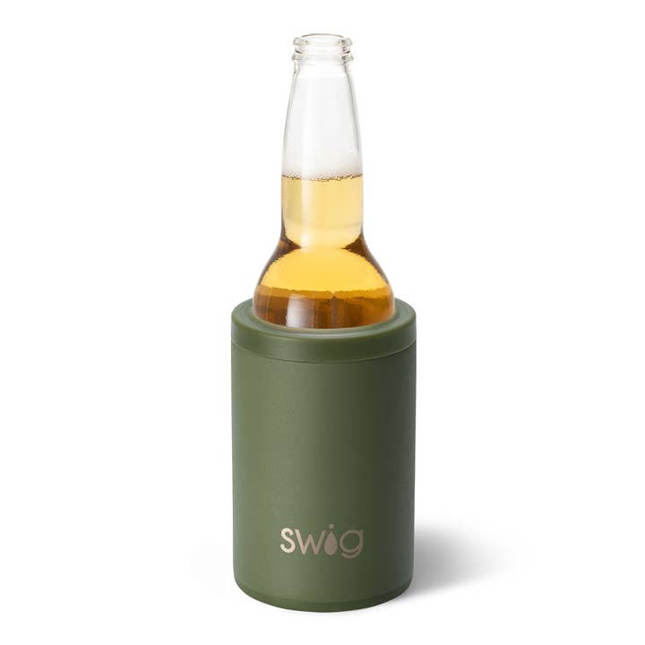 Swig Life - Wholesale Drink Huggers & Koozies - Olive Can + Bottle Cooler (12oz)1