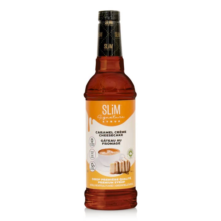 Slim Syrups Sugar Free Caramel Crème Cheesecake Syrup for wholesale by Slim Syrups
