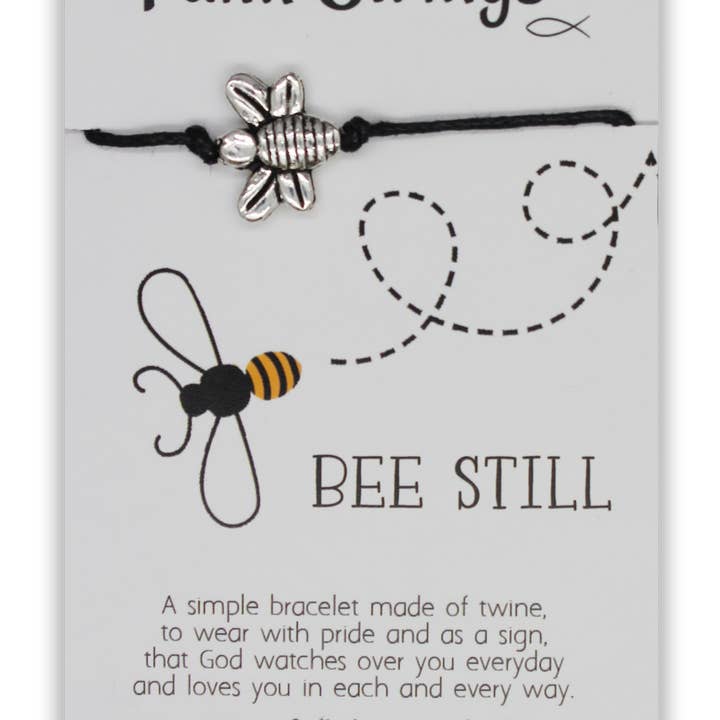 Faithstrings - Wholesale Charm/dangle bracelet - Bee Still Christian Faith String Wish Bracelet Gift5