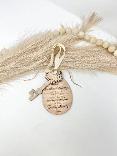 Llave de conejo de Pascua | Llave mágica personalizada de conejo de Pascua para venta al por mayor de Juniper and Lilies