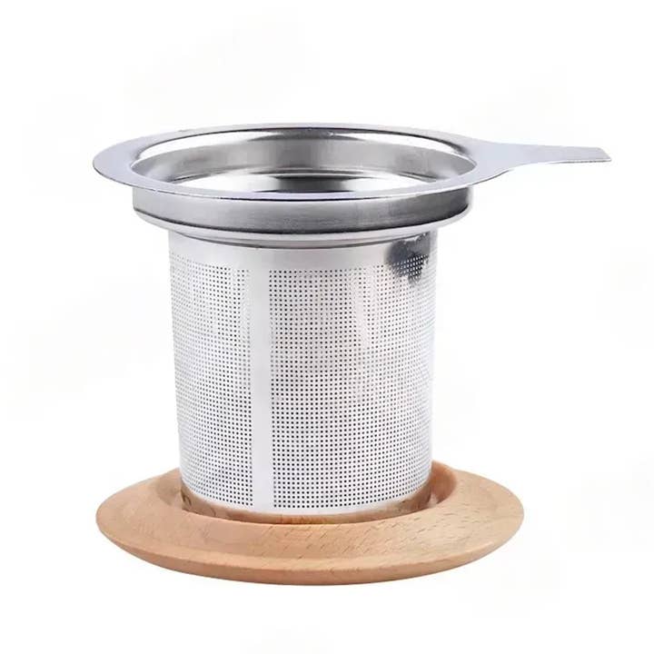 allBambu Inc - Wholesale Tea Strainer/Infuser - Stainless Steel Tea Infuser with Bamboo Lid