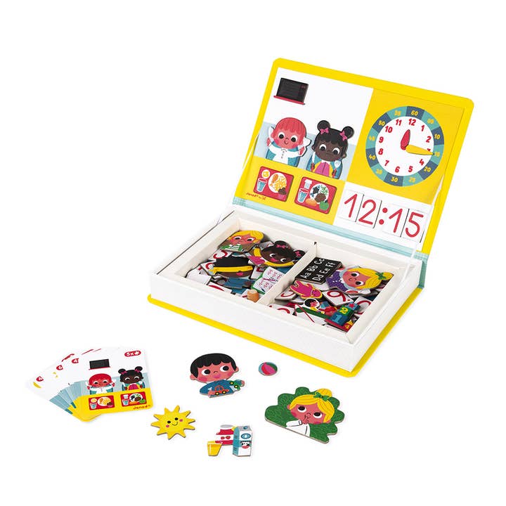 Janod - Wholesale Toy Set - Kids - Magneti'book - Learn to Tell the Time1