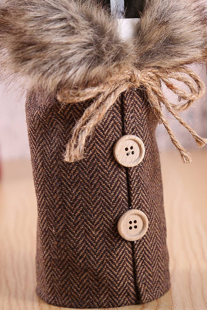 UNISHE - Wholesale Wine Gift Bag - Christmas Burlap Bow Wine Cover Home Decor ACC7734