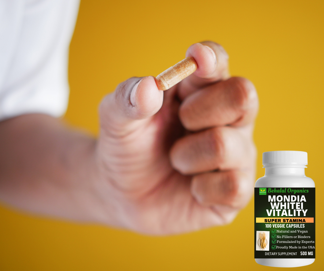 Behalal Organics - Vente Supplément oral/vitamine - Capsules rapides Mondia Whitei 500 mg - 100 unités7