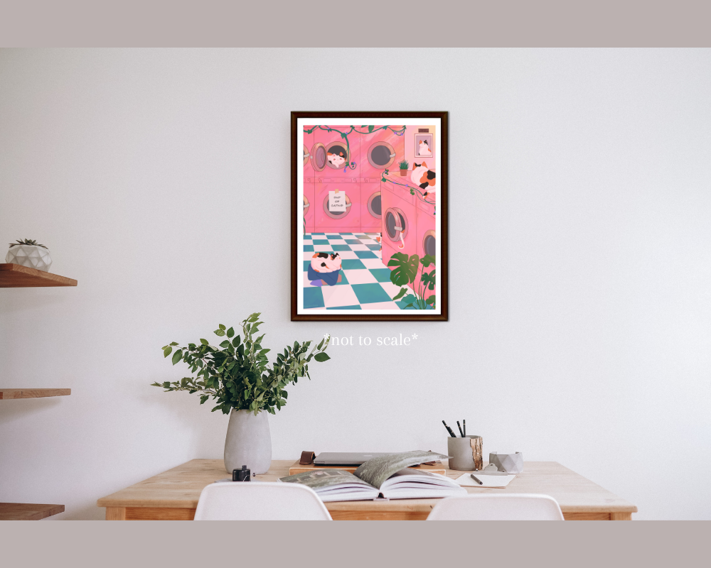 Nyaomikyu - Wholesale Art Print - Laundry Cats Print5