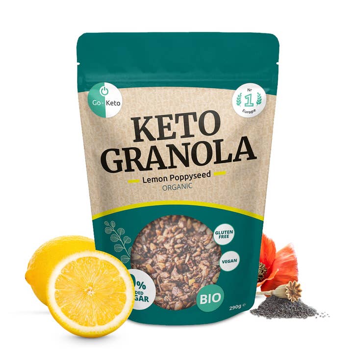 Granola Bio Kato - Semente de Papoila Limão Go-Kato por atacado de KetoFitShop