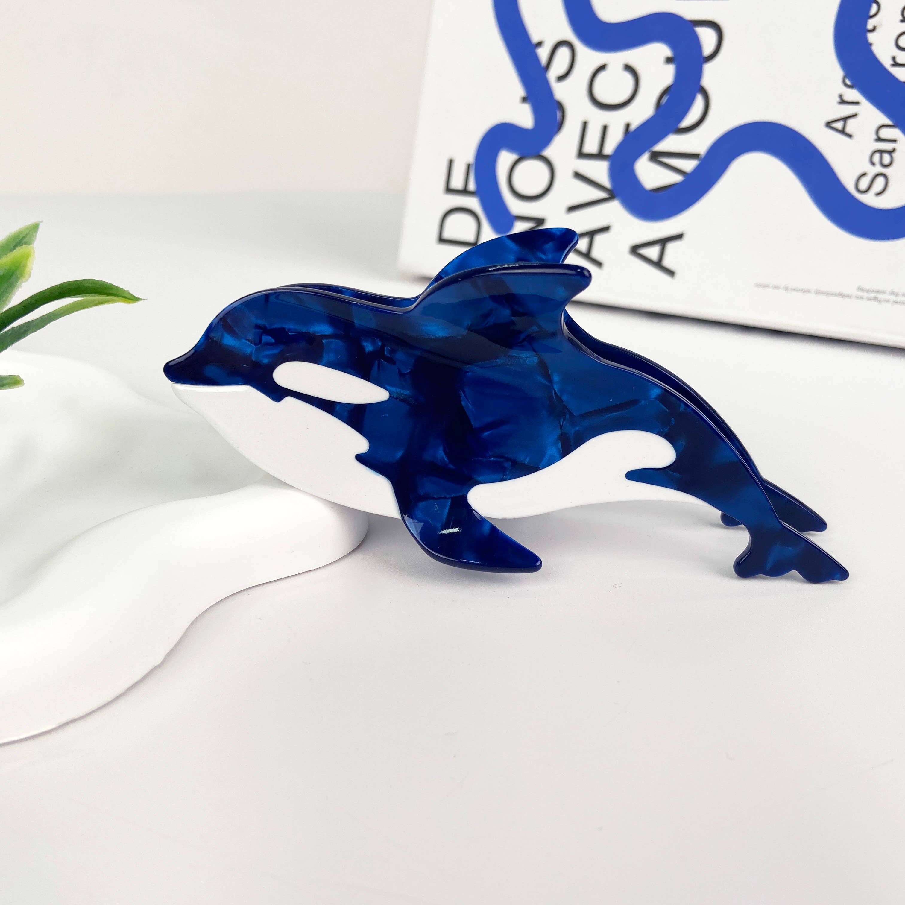 TheDivaSoap – Großhandel Haarclip – Damen – Orca Haarspangen, Krallenclip aus Azetat von Marine Life0