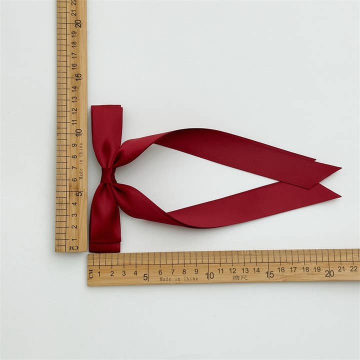 ACCITY - Wholesale Scrunchie - Women's - DOUBLE-LAYER BOW RIBBON TASSEL HAIR ACCESSORIES_CWAHA4161