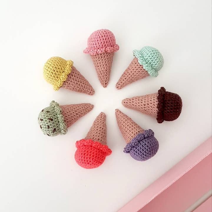 hibouchoucaillou - Wholesale Toy Set - Kids - Crochet ice cream cone for children's dinette