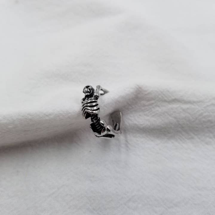 Halloween Goth Skeleton Ring for wholesale by ENA Jewelry