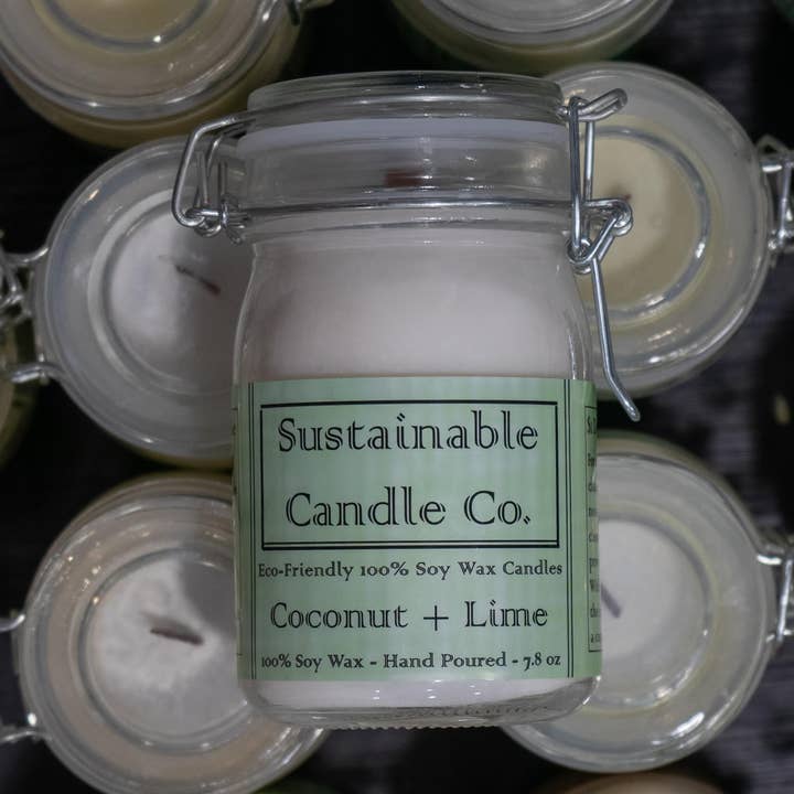 Brandon’s Candles, LLC - Wholesale Jar/Filled Candle - Coconut and Lime Sustainable Candle