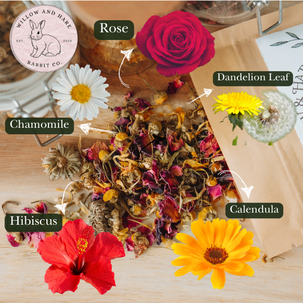 Willow and Hare Rabbit Co. - Wholesale Pet Supplement - Not Cat/Dog - Garden Forage Blend 1