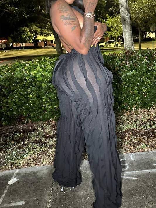 Flarix - Wholesale Jumpsuit - Women's - mesh ruffle halter jumpsuit7