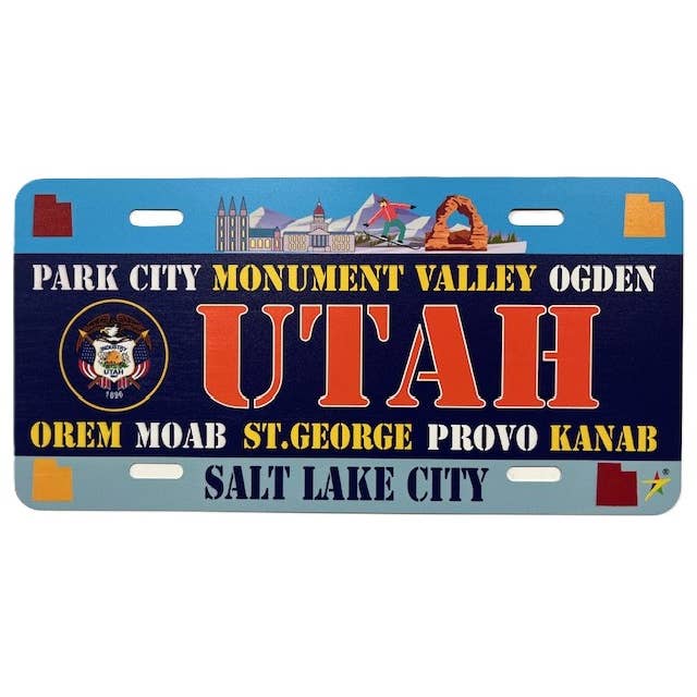 "Targa in alluminio "Utah" - UT Dimensioni: 15x30 cm" per la vendita all'ingrosso da parte di 7 Star