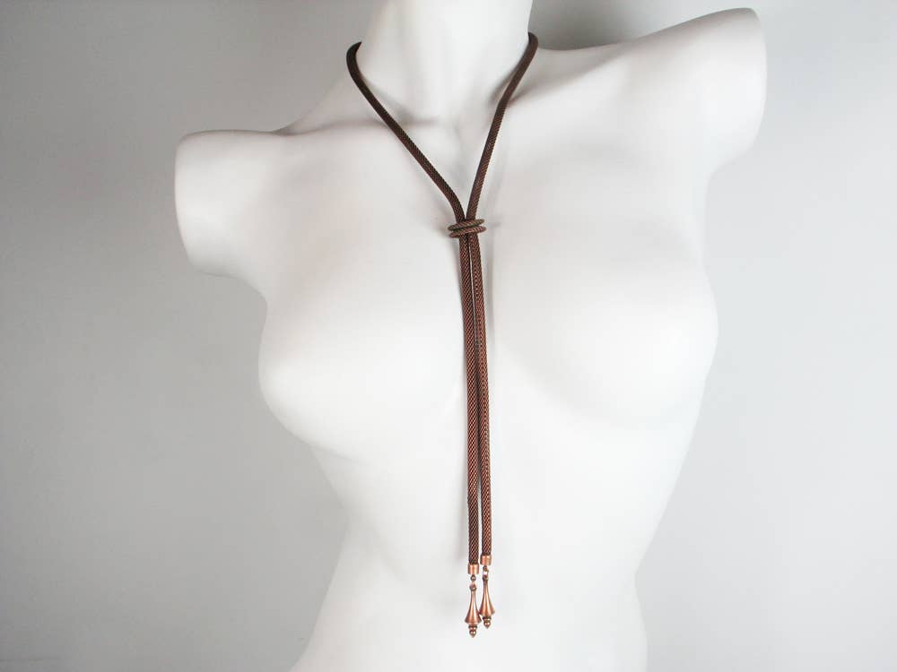 Erica Zap Designs - Wholesale Y-Neck/Lariat Necklace - Simple Mesh Bolo Necklace1