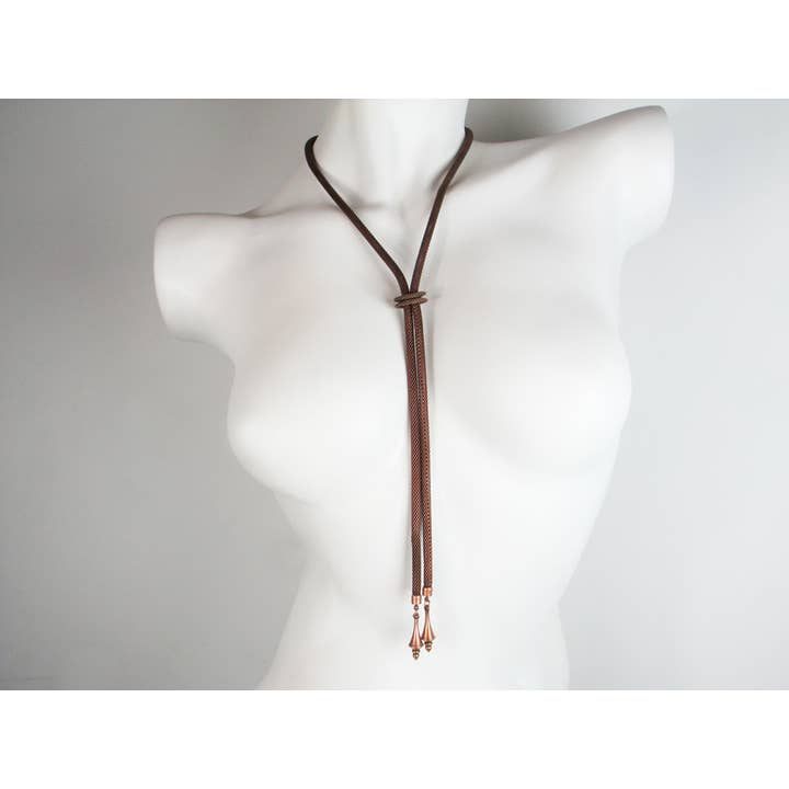 Erica Zap Designs - Wholesale Y-Neck/Lariat Necklace - Simple Mesh Bolo Necklace1