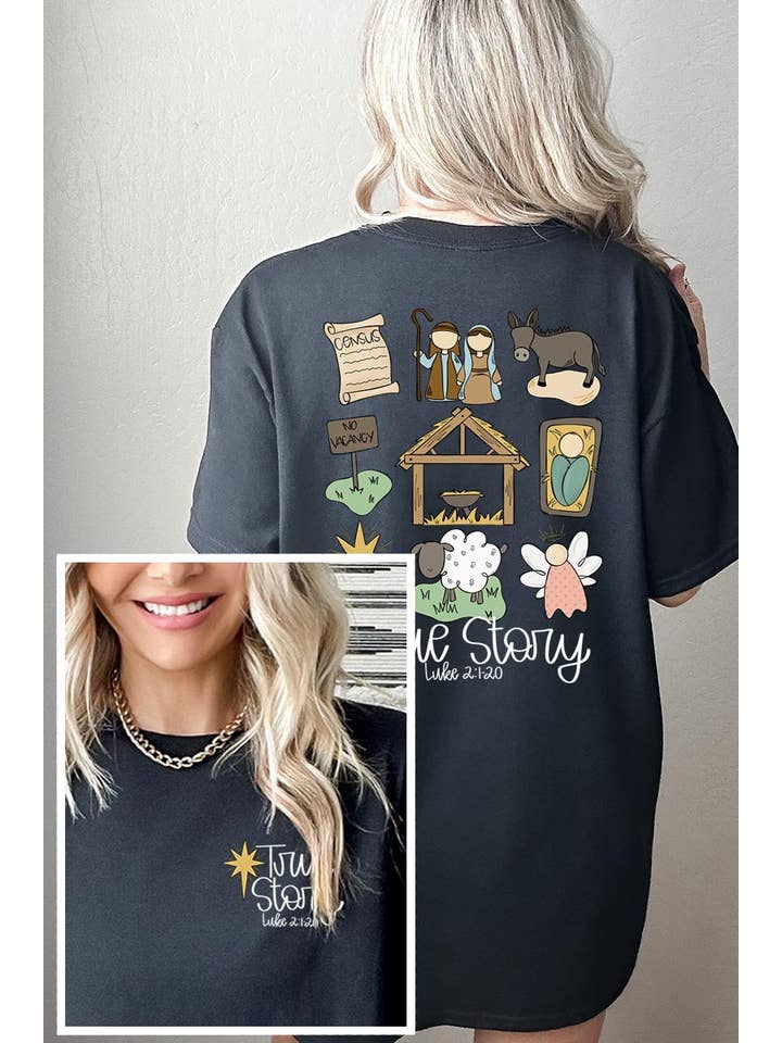 COLORBEAR - Wholesale T-Shirt (Graphic) - Unisex - TRUE STORY NATIVITY HEAVY COTTON TEE3