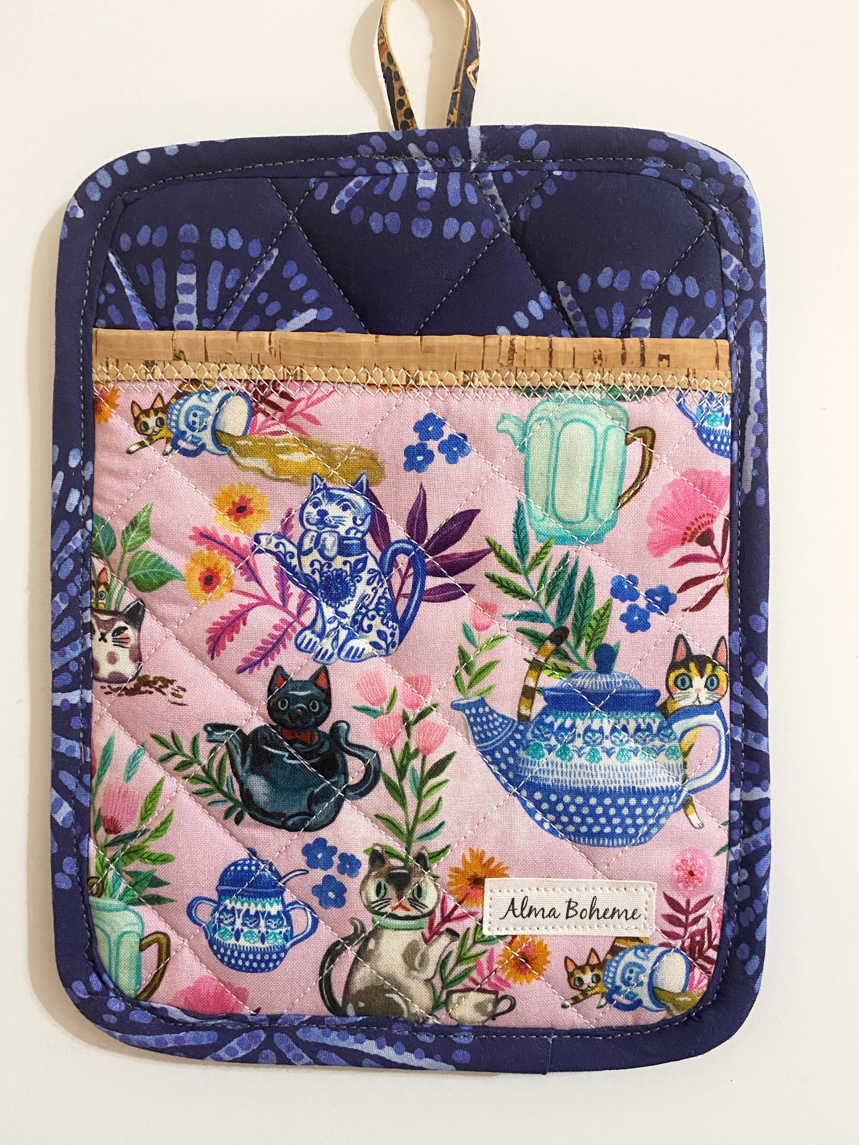 Alma Boheme Handmade - Wholesale Ovenwant/pothouder - Duurzame pannenlap van kurk en katoen met zakje29