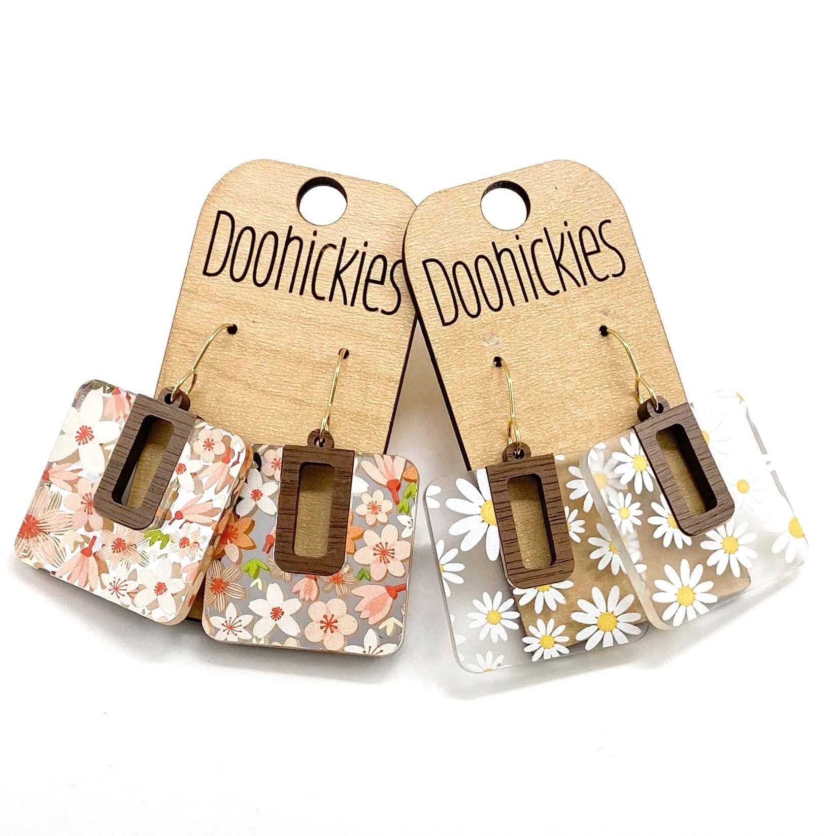 Doohickies - Wholesale Dangle Earrings - Spring Floral Bellas - Acrylic Earrings1