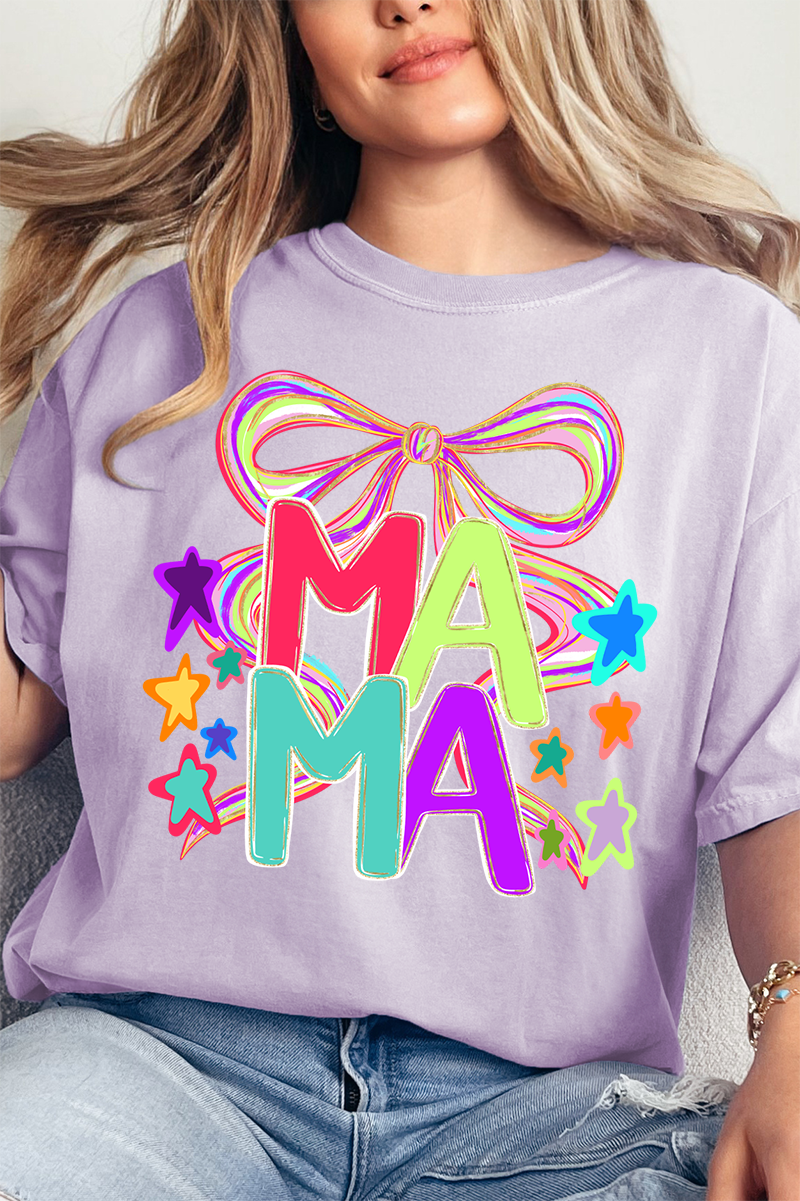 Wholesale Accessory Market - Wholesale Screen Printed T-Shirt - Women's - Doodle Stars Mama Comfort Colors Adult Ring-Spun Cotton Tee10