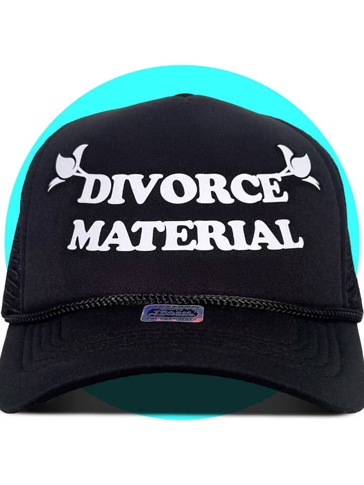 Divorce Material Trucker Hat for wholesale by Trash Flowers Trucker Hats