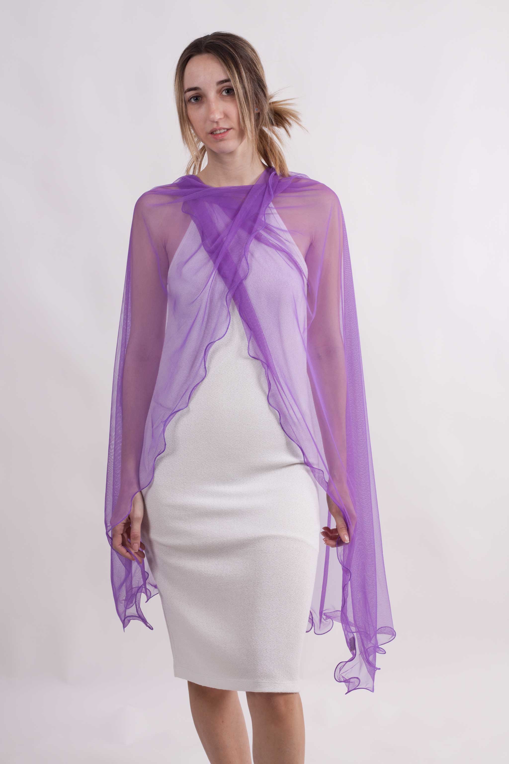 MR Complements - Vente Écharpe – femme - Châle en tulle grande taille aux bords ondulés39