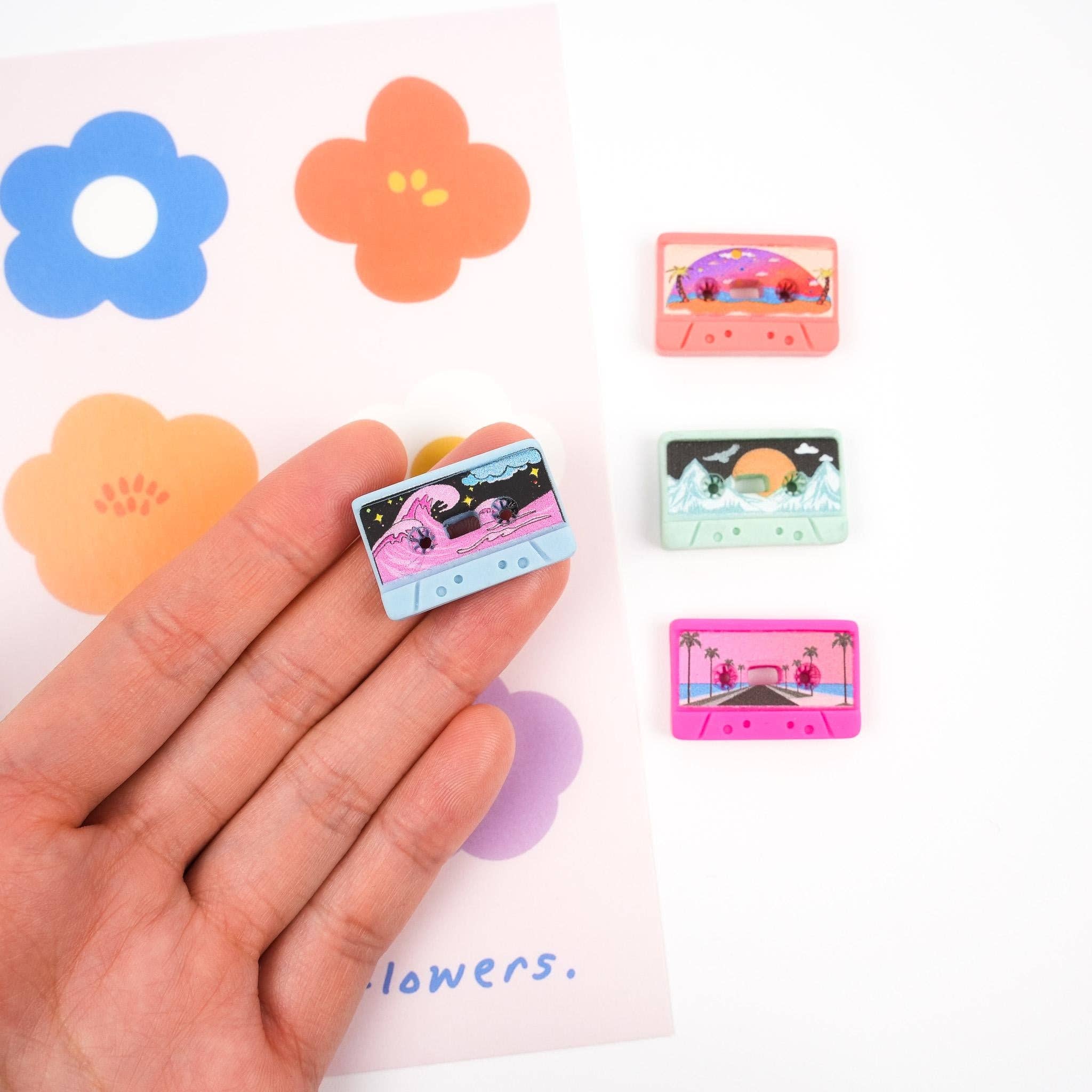 Mini Story Co - Wholesale Lapel Pin/Button - Cassette Tape Pin | Retro Cassette Brooch | Nostalgic Lapels | 70's 80's 90's Old School Pin | Vintage Mix Tape Pin | 90s Kid Pin | Cute Pin9