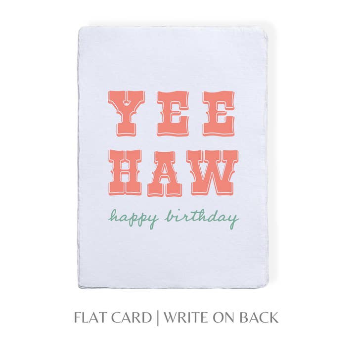 Paper Baristas - Wholesale Birthday Card - Yee Haw Happy Birthday | Cowboy Cowgirl Greeting Card