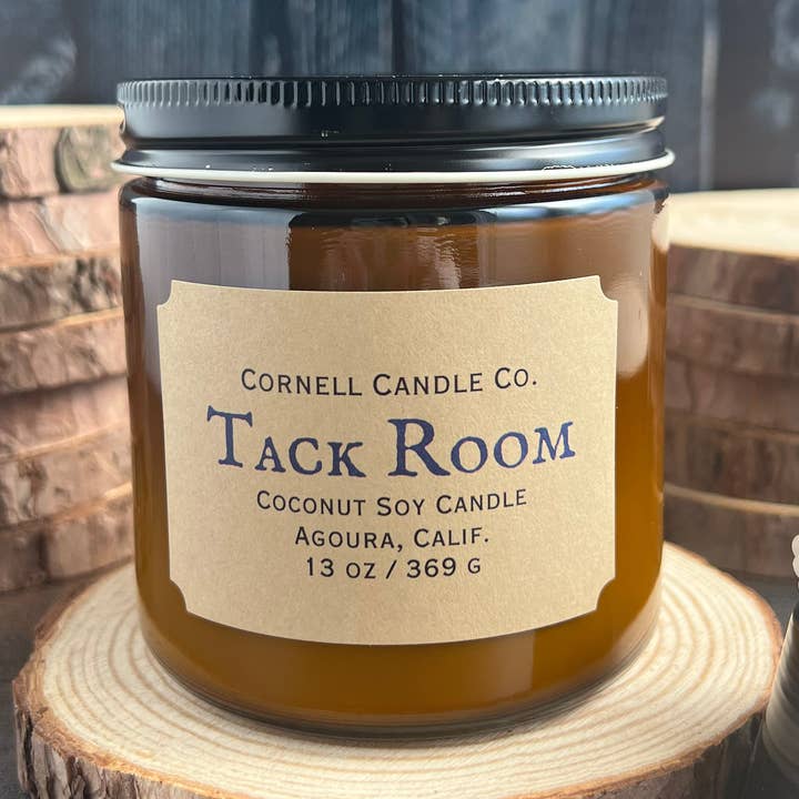 Cornell Candle Co. - Wholesale Jar/Filled Candle - Tack Room~Leather+Labdanum+Bergamot 13 oz. Coconut SoyCandle0