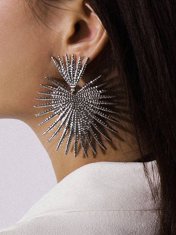 UZ Wholesale Store – Engroshandel Hængeøreringe og creoløreringe – Heart Shape Hollow Ensfarvede øreringe Tilbehør6