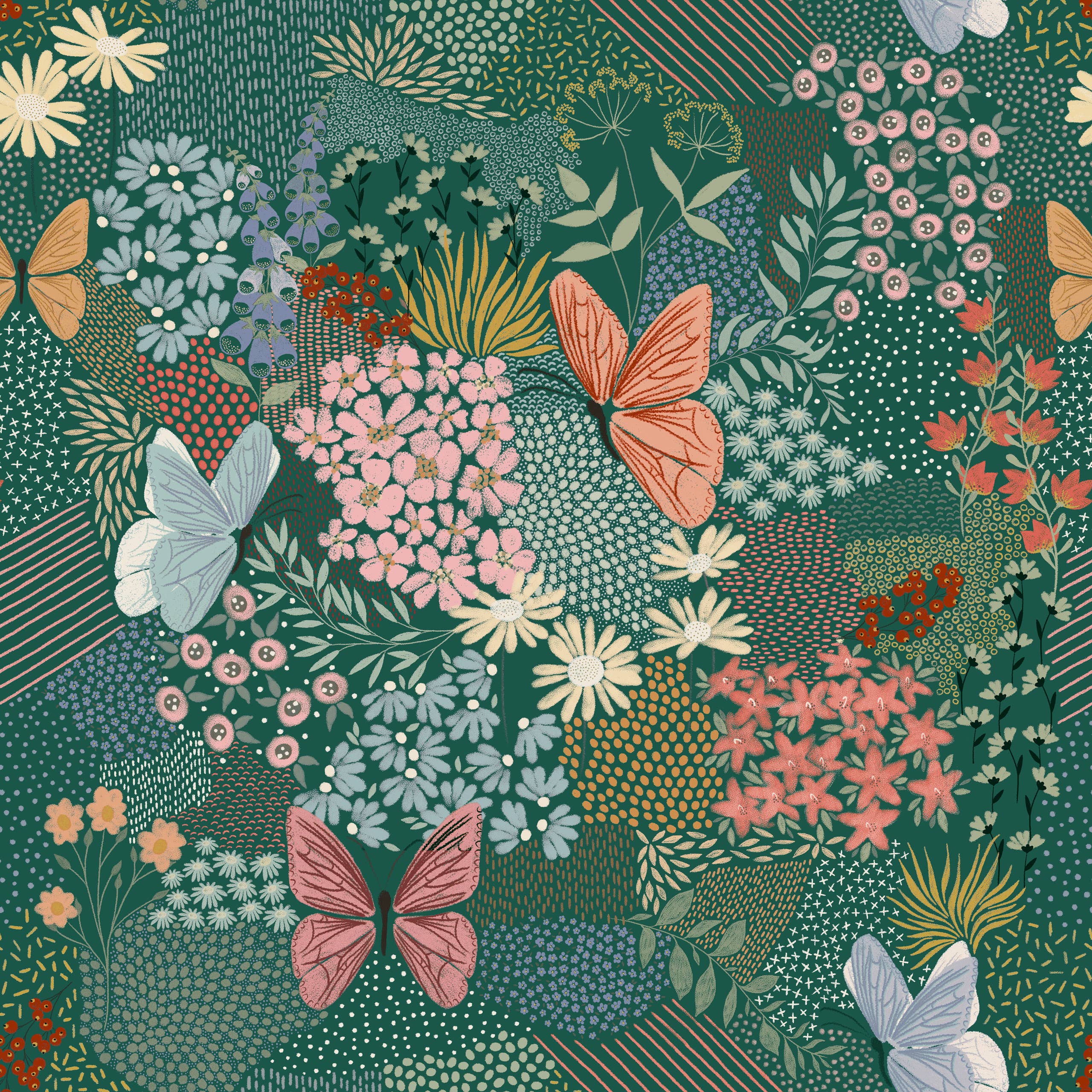 Forage Floral Duvet Cover Set Teal for wholesale on Faire5