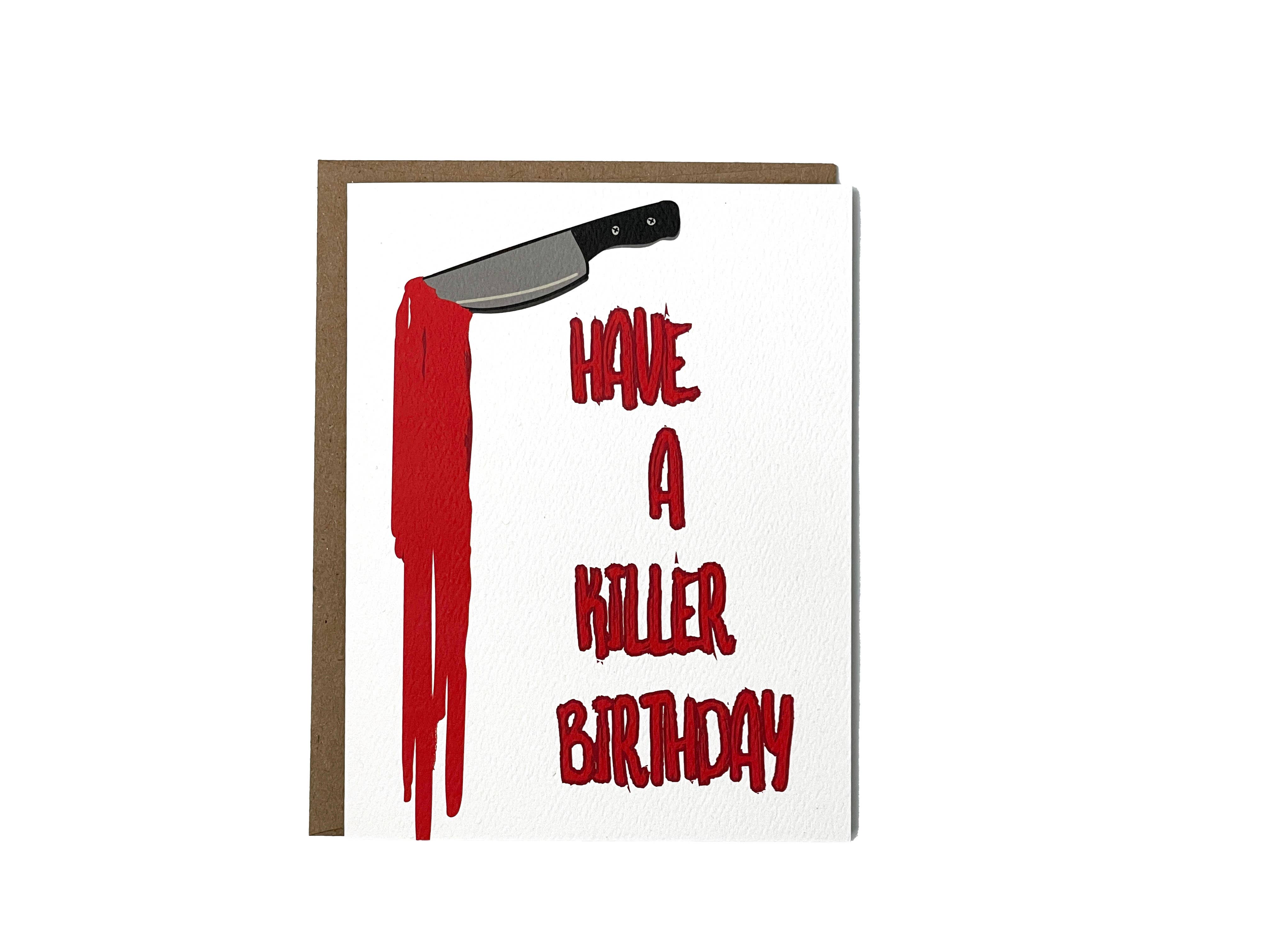 drawn by water - Wholesale Birthday Card - Killer Birthday Card, Horror Stationery