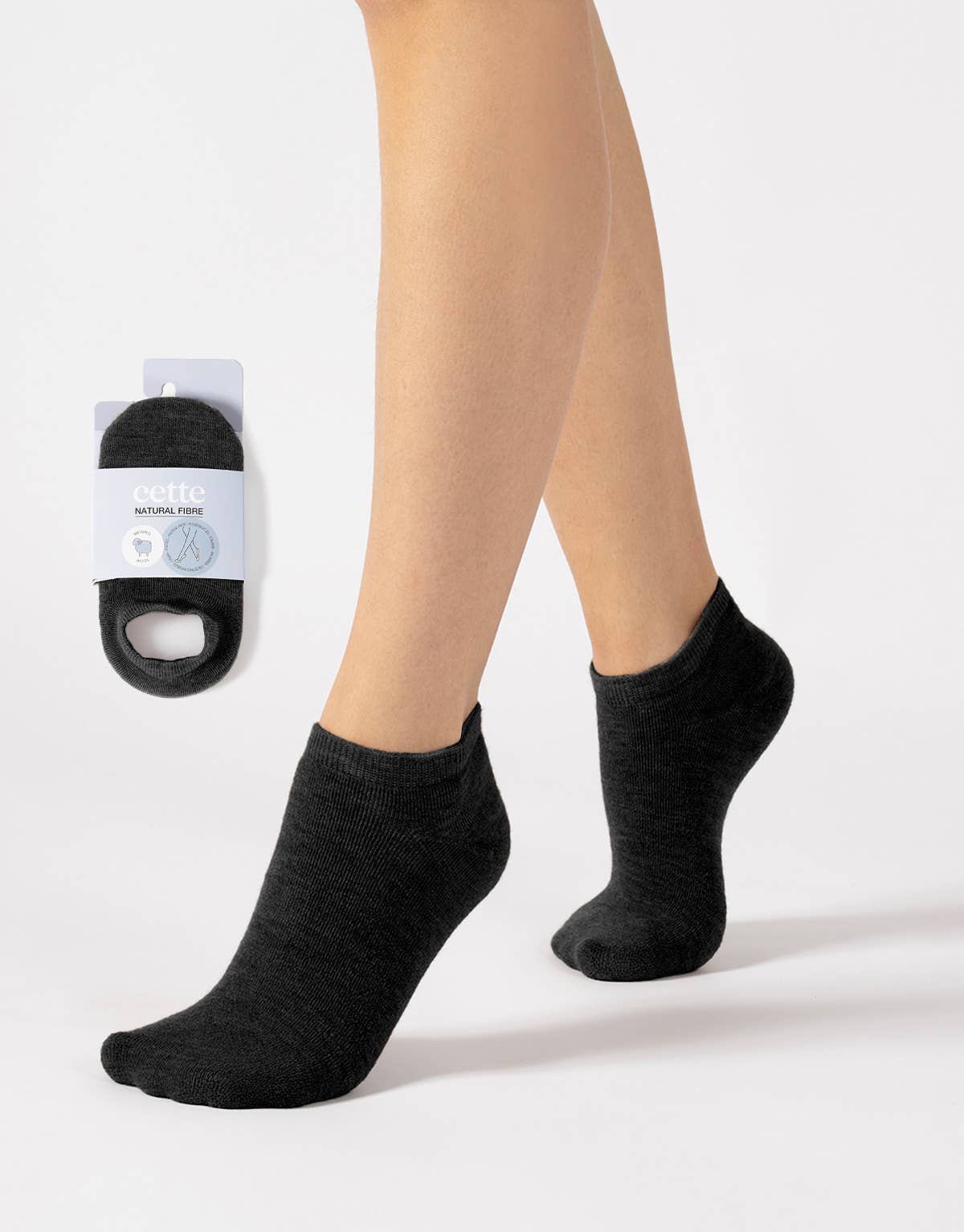 Cette – wholesale Strumpor - Unisex – Cette merinoull 'footies' - osynliga träningsstrumpor för värme och komfort0