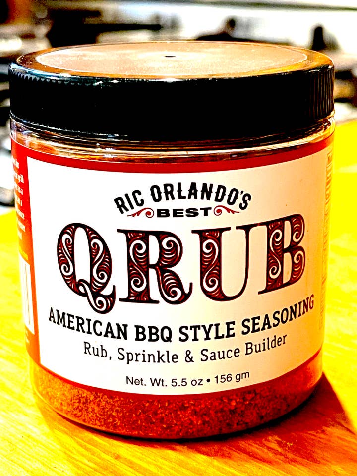 Qrub All American BBQ Rub and Seasoning for wholesale by Ric Orlando's Pasta, Sauce, Hot Sauce and Seasonings