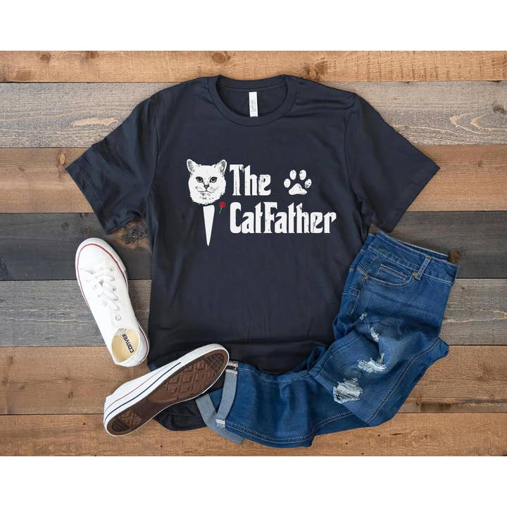 Black The Cat father Shirt, Cat Dad Shirt, Cat Dad Gift for wholesale on Faire2