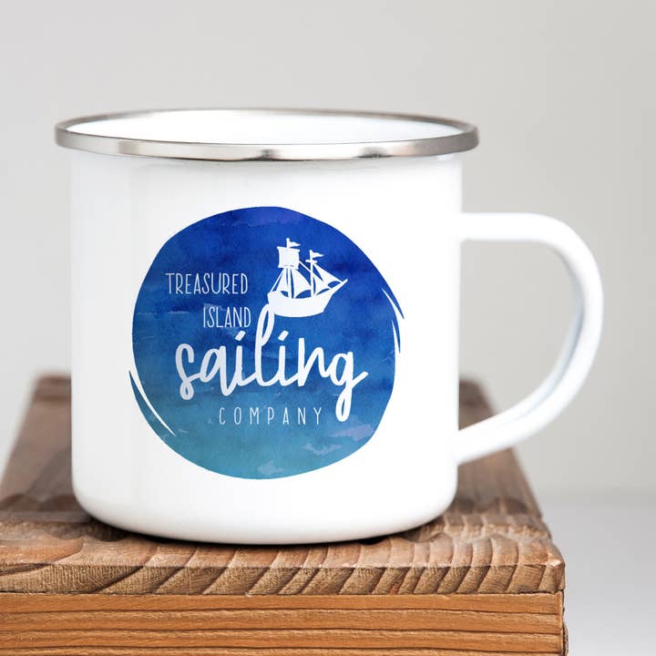 Custom Logo Camp Mug for wholesale by The Traveled Lane®