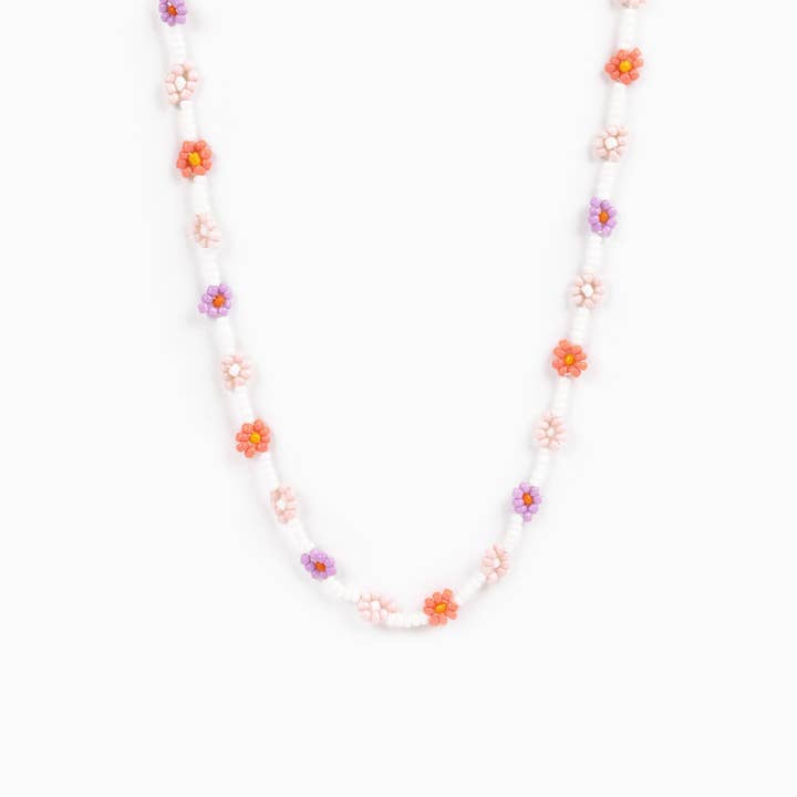 Sessori - Wholesale Beaded/Pearl Necklace - Tropic Fruit Flower Glass Bead Necklace