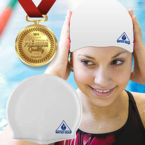 Water Gear - Wholesale Swim Cap - Unisex - Water Gear Silicone Adult Swim Cap7