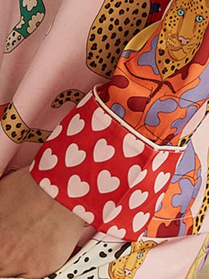MULTI Playful Animal Print Pajama Set for wholesale on Faire6